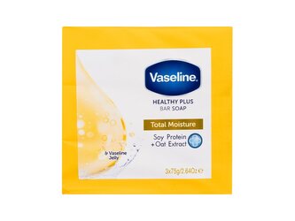 Vaseline Healthy Plus Tuhé mýdlo Bar Soap Total Moisture 3x75 g unisex