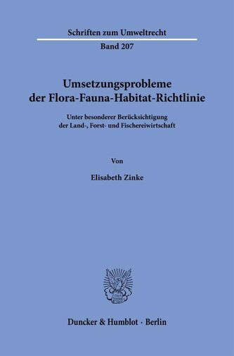 Umsetzungsprobleme der Flora-Fauna-Habitat-Richtlinie