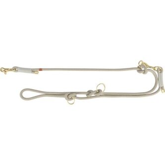 Soft Rope prodlužovací kulaté tkané vodítko, šedá/světlešedá - L-XL: 2,00 m/ 13 mm NOVÝ