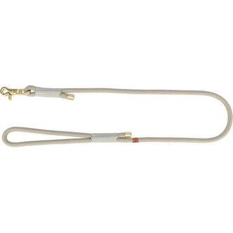 Soft Rope kulaté tkané vodítko, šedá/světlešedá - XS-S: 1,20 m/ 6 mm NOVÝ