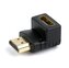 Kabel CABLEXPERT red. HDMI 90°, M/F, černá
