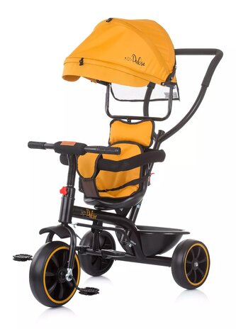 CHIPOLINO Tříkolka se stříškou Pulse 2v1 Mustard