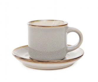 LARISA | šálek na espresso s podšálkem | krémová | 0,08 l | 859064 Homla