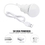 USB LED žárovka Teplé bílé světlo 350 lm 5W, kabel 1M, bílá