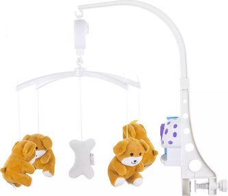 CHIPOLINO Hudební závěsný kolotoč Štěňátka