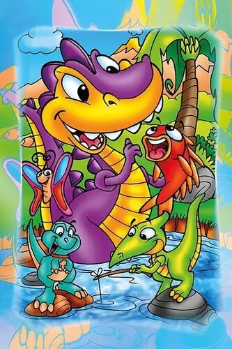 ART PUZZLE Dřevěné puzzle Dinosauři na rybách 16 dílků