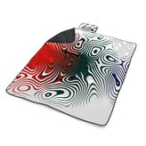 Plážová deka Dvoubarevná abstrakce: 200x140 cm