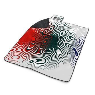 Plážová deka Dvoubarevná abstrakce: 200x140 cm