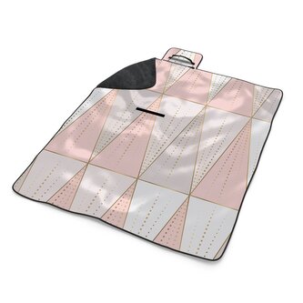 Plážová deka Růžovošedé jehlany: 200x140 cm