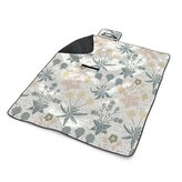 Plážová deka Šedé květiny: 200x140 cm