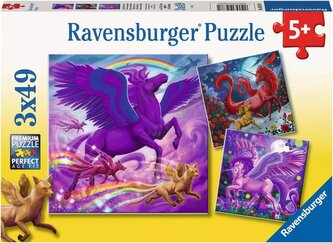 RAVENSBURGER Puzzle Mýtičtí vladaři 3x49 dílků