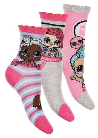 SADA 3 KS PONOŽKY LOL - velikost 23-26