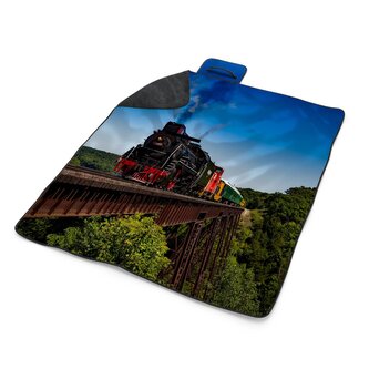 Plážová deka Vlak na mostě: 200x140 cm