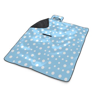 Plážová deka Bílé puntíky na modré: 200x140 cm