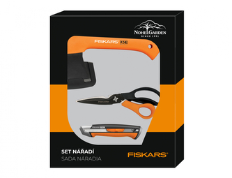 Set pro kutily FISKARS nůžky univerzál+sekera+nůž odlamovací