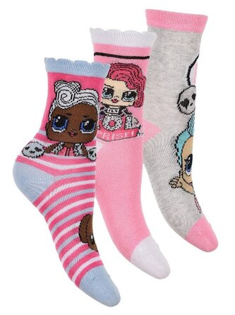 SADA 3 KS PONOŽKY LOL - velikost 23-26