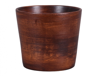 Obal na květník RABAS WOOD keramický matný d13x12cm