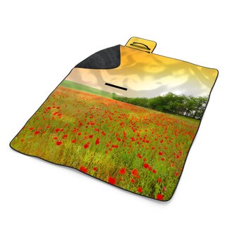 Plážová deka Pole vlčích máků: 200x140 cm