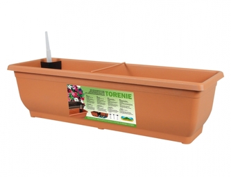 Truhlík TORENIE samozavlažovací plastový matný 75cm