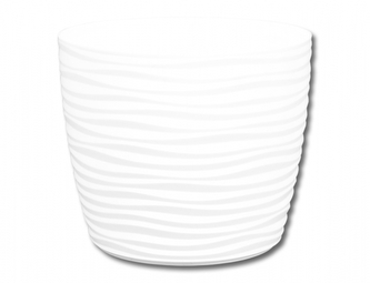 Obal na květník SAHARA PETIT plastový matný d23x21cm