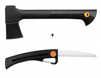 Set FISKARS sekera univerzální A6+pilka zahradní SW16 SOLID