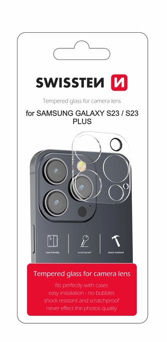 SWISSTEN OCHRANNÉ SKLO NA ČOČKY FOTOAPARÁTU PRO SAMSUNG GALAXY S23 / S23 PLUS