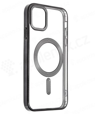 POUZDRO SWISSTEN CLEAR JELLY MagStick METALLIC PRO IPHONE 14 ČERNÉ