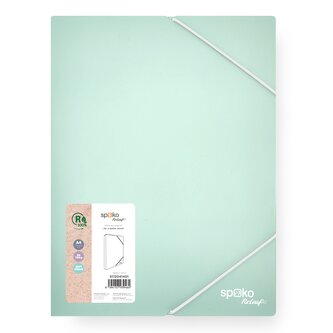 Spoko ReLeaf box na spisy s fixační gumičkou, A4, PP, SoftTouch, zelená