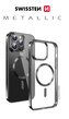 POUZDRO SWISSTEN CLEAR JELLY MagStick METALLIC PRO IPHONE 13 PRO MAX ČERNÉ