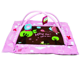 Hrací deka s mantinelem a hrazdou Sova růžová