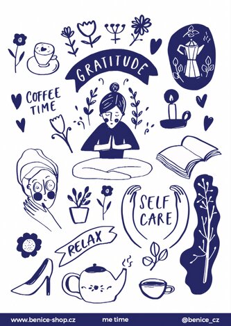 Be Nice samolepky Me time