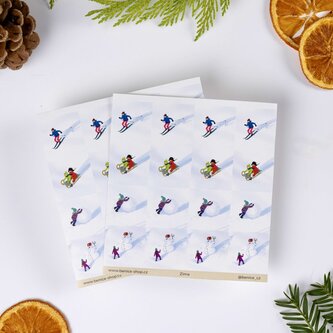 Be Nice vánoční samolepky - Zimní radovánky 32ks