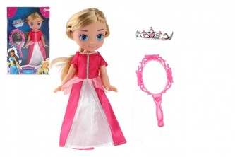 Panenka princezna s doplňky plast 28cm v krabici 20,5x32x7,5cm