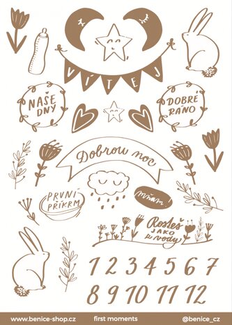 Be Nice samolepky - First moments béžová