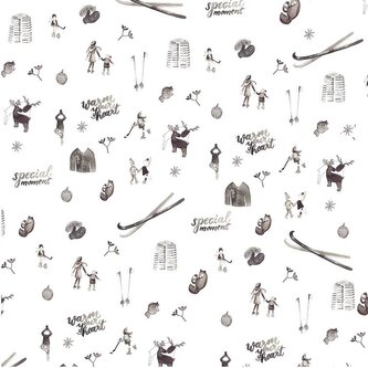 Be Nice Přírodní vánoční balicí papír - světlý - 5 ks