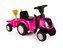 Jeździk traktor New Holland z przyczepką różowy