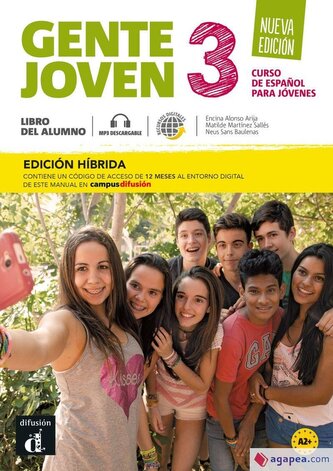 Gente joven 3 - Ed. hibrida - Libro del alumno + audio MP3. Nueva edicion. A2