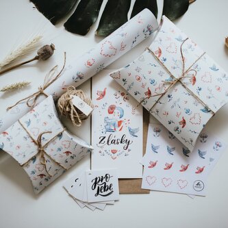 Be Nice sada na balení dárků -  Z lásky