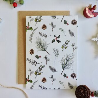 Be Nice Eko vánoční přání s obálkou - V jehličí