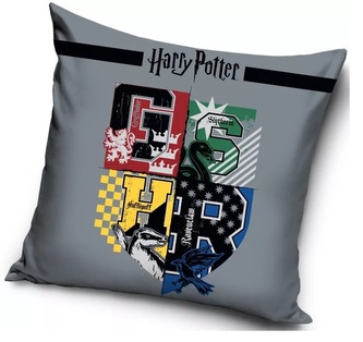 Polštář šedý s erbem, Harry Potter