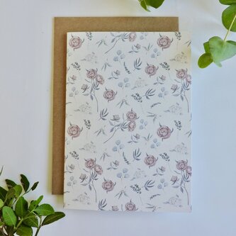 Be Nice přání - Eukalyptus s pivoňkou