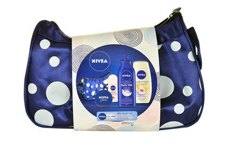 Nivea Body Milk Nourishing Body Milk 400 ml + Cashmere Moments Shower Gel 250 ml + Anti-perspirant Pearl Beauty Roll-on 48h 50 ml + Nivea Creme 30 ml + Bag