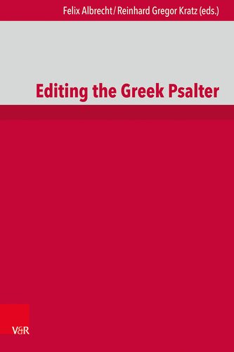 Editing the Greek Psalter