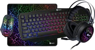 Herní set C-TECH Arcus + Tychon + Astro + Anthea ARC, CZ/ SK (GKB-15+GM-03P+GHS-16+GMP-01ARC)