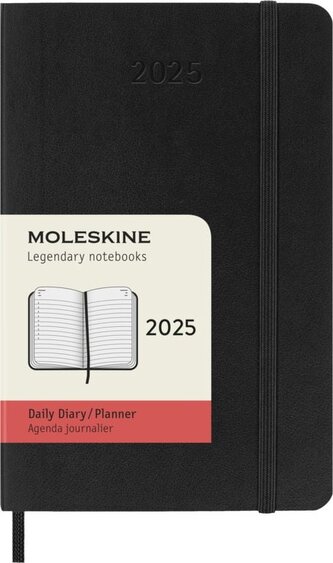 Moleskine Diář 2025 denní měkký černý S