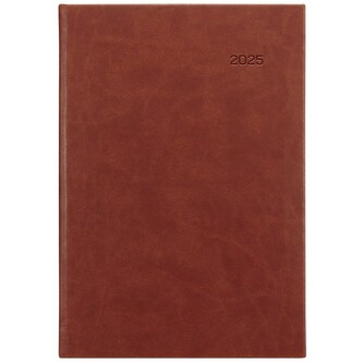 Diář denní A5 - Viva hnědá 2025, 14,8 × 21 cm