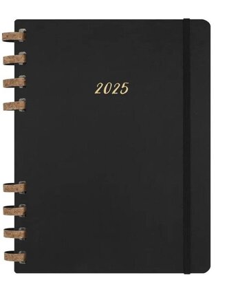 Moleskine Spirálový plánovací zápisník Life 2025 tvrdý černý XL