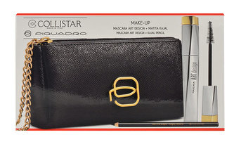 Collistar Art Design řasenka 12 ml + kajalová tužka na oči 1,5 g + kosmetická taška