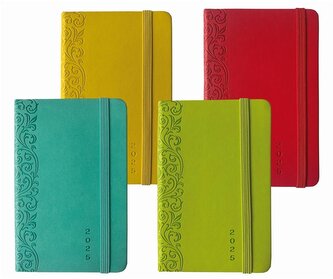 Terminarz 2025 tygod. 9x14cm kolorowy brzeg MIX