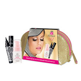 Dermacol Satin podklad pod makeup 15 ml + oční linka Bambi Black 2 ml + taška